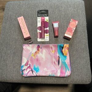 Lip Lot With Bag Glow Recipe, Revlon, Moonslice, Rachel Couture NWT